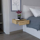 Floating Nightstand - Wall Mounted - Macadamia Finish - With Drawer