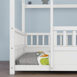 Full Pine Platform Bed White