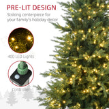 HOMCOM 6ft Tall Prelit Artificial Christmas Tree Holiday Décor with 2328 Branche