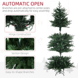 HOMCOM 6ft Tall Prelit Artificial Christmas Tree Holiday Décor with 2328 Branche
