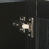 Side panel buffet cabinet with natural rattan door, rattan storage cabinet