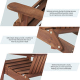 Outdoor Patio Furniture Set of 2 Solid Wood Natural/Light Brown