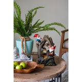 Woodland Gnome Water Fountain with LED Light, 13.8" Tall