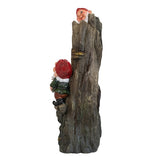 Woodland Gnome Water Fountain with LED Light, 13.8" Tall