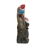Woodland Gnome Water Fountain with LED Light, 13.8" Tall
