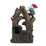 Woodland Gnome Water Fountain with LED Light, 13.8" Tall