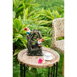 Woodland Gnome Water Fountain with LED Light, 13.8" Tall