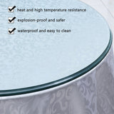 Round Glass Dining Table Transparent