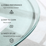 Round Glass Dining Table Transparent