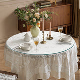 Round Glass Dining Table Transparent