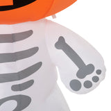 6ft Halloween Inflatables Outdoor Decorations, Smiling Skeleton Ghost with Pumpk