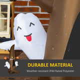 5' Halloween Inflatables Outdoor Decorations Ghost Tree with Pumpkins, Blow-Up L