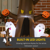 5' Halloween Inflatables Outdoor Decorations Ghost Tree with Pumpkins, Blow-Up L