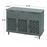 3 Door 3 Drawer Cabinet Bedroom Living Room Storage