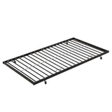 Full Engineered Wood Bunk Bed with Trundle Black/Brown