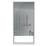 Mirrored Medicine Cabinet - Open Shelf - 35.4"H x 17.9"W