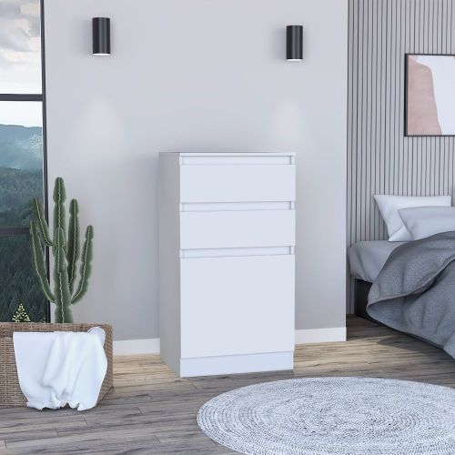 Dresser with Mirror & Jewelry Box - Two Drawers, Single Door