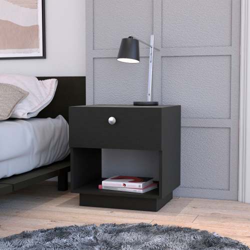 Sumter Nightstand - One Drawer, Storage Shelf, 18.5"W Top