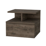 Compact Nightstand - Manufactured Wood - 1 Drawer and Open Shelf