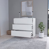 Mobile Nightstand with Drawer, Open Shelf and Casters