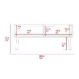 Coffee Table - One Drawer and Open Shelf - 46.1" Top - Four Legs