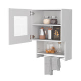 Corner Shelf with Cabinet - 3-Tier - Metal Handles - 12.7"D