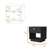 Sumter Nightstand - One Drawer, Storage Shelf, 18.5"W Top