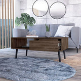 Coffee Table - One Drawer and Open Shelf - 46.1" Top - Four Legs