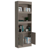 Bookcase - Three Shelves - Double Door Cabinet - 70.8"H