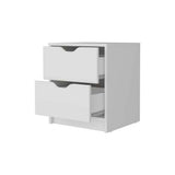 Nightstand - 2 Drawers - Pull-Out Storage - 16.1" x 14.3" Top
