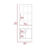 Bookcase - Three Shelves - Double Door Cabinet - 70.8"H