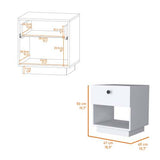 Sumter Nightstand - One Drawer, Storage Shelf, 18.5"W Top