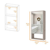 Mirrored Medicine Cabinet - Open Shelf - 35.4"H x 17.9"W