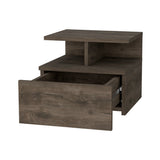 Compact Nightstand - Manufactured Wood - 1 Drawer and Open Shelf