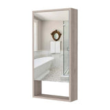 Mirrored Medicine Cabinet - Open Shelf - 35.4"H x 17.9"W