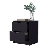 Nightstand - 2 Drawers - Pull-Out Storage - 16.1" x 14.3" Top