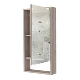 Mirrored Medicine Cabinet - Open Shelf - 35.4"H x 17.9"W