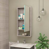 Mirrored Medicine Cabinet - Open Shelf - 35.4"H x 17.9"W