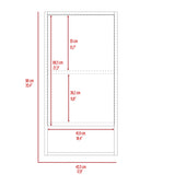 Mirrored Medicine Cabinet - Open Shelf - 35.4"H x 17.9"W