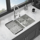 36"x19"x10" Undermount Double Bowl(60/40) Kitchen Sink - 16 Gauge