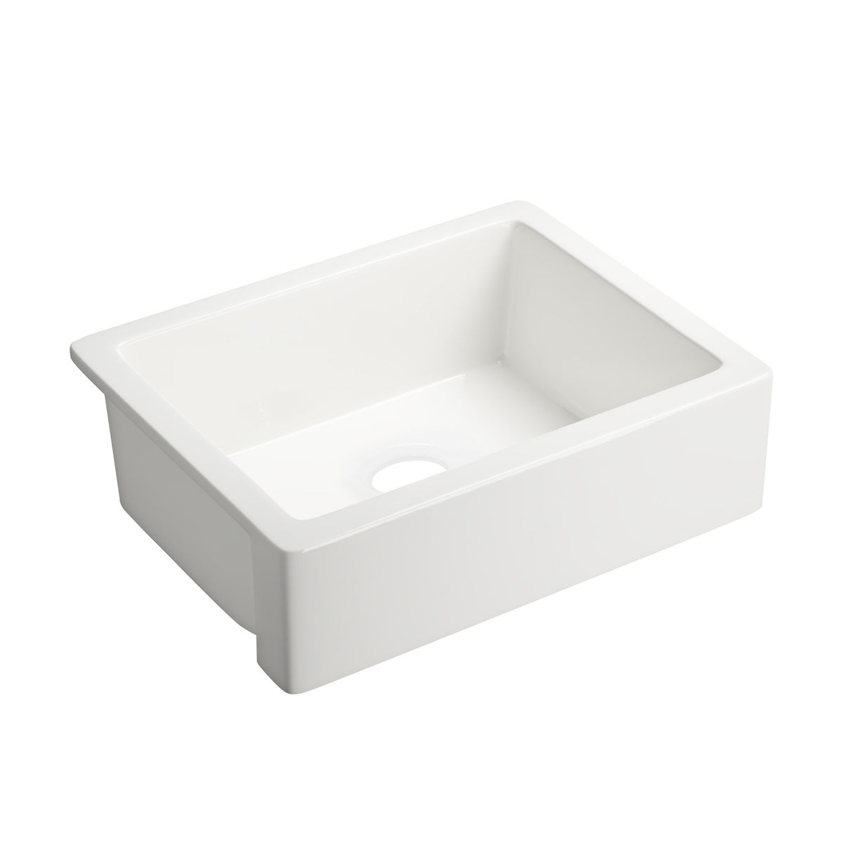 24"L x 19" W Farmhouse/Apron Front White Kitchen Sink