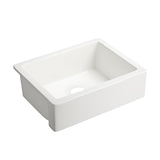 24"L x 19" W Farmhouse/Apron Front White Kitchen Sink