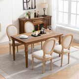 Set of 2 Fabric Dining Chair Beige
