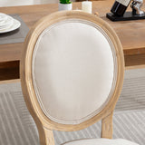Set of 2 Fabric Dining Chair Beige