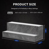 LED Liquor Bottle Display Shelf 20" 2-Step Bar Cabinet