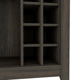 Bar Cabinet - Carbon Espresso - Wine Rack - Glass Cubbies