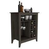 Bar Cabinet - Carbon Espresso - Wine Rack - Glass Cubbies