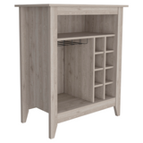 Bar Cart - Light Gray - Built-In Wine Rack - Cup Holder - 38"H