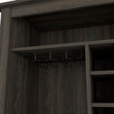 Bar Cabinet - Carbon Espresso - Wine Rack - Glass Cubbies