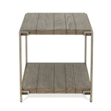 End Table - Modern - Wood & Metal - Aged Graphite - 23"W x 24"H